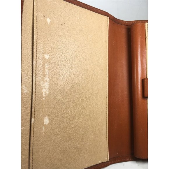Dooney & Bourke Vtg  SMALL Brown Leather Planner Agenda-Made in USA - Distressed - Picture 8 of 12